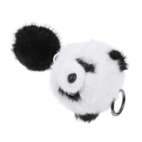 Ciieeo Entzückender Panda Plüschschlüsselring Niedlich Gefüllter Tierschlüsselkettenbeutel Panda Plüschpuppe Schlüsselbund Panda Puppe Cartoon Panda Keychain von Ciieeo