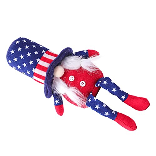 Ciieeo Festival GNOME Puppe Ornament Unabhängigkeit Tag Decor Home Office Präsentieren Sitzende Puppe Party Dekorative von Ciieeo