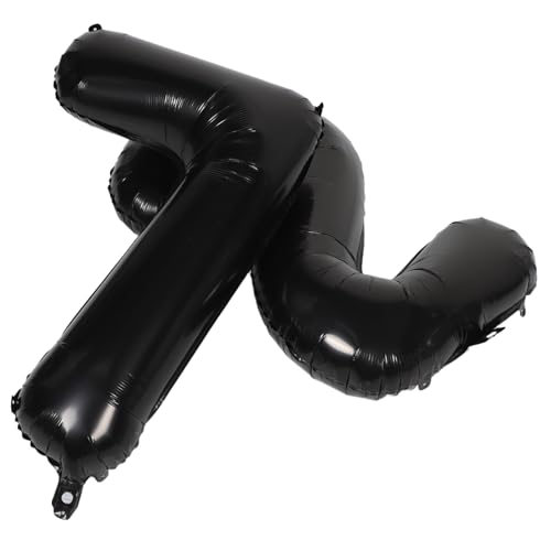 Ciieeo Folienballons Zahl Schwarz Aluminium Geburtstag Dekoration Langlebige Party Deko für Jubiläum Indoor Outdoor Stilvolle Geburtstagsfeier Ballon Zahlen von Ciieeo