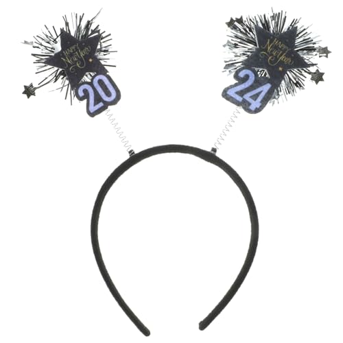 Ciieeo Frohes Neues Jahr Stirnband Stern Haarband 2024 Neujahr Kopfschmuck Für Silvester Partygeschenke Foto Requisiten von Ciieeo