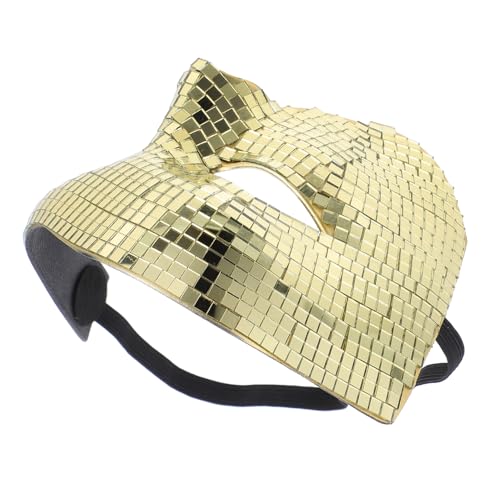 Ciieeo Glänzende Gesichtshälfte Maske Goldfarben Leicht Atmungsaktiv für Halloween Disco Karneval Maskerade Party Damen Herren Ciieeo Glänzende Gesichtshälfte Maske Goldfarben Leicht Atmungsaktiv für Halloween Disco Karneval Maskerade Party Damen Herren von Ciieeo