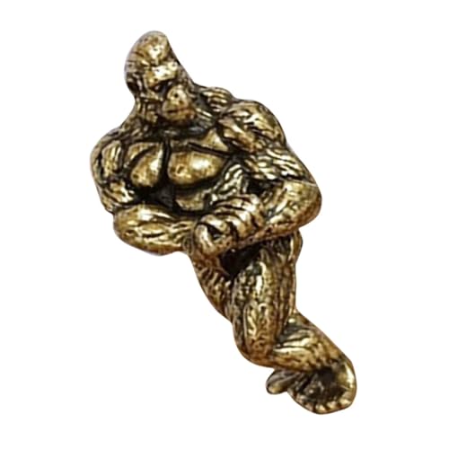 Ciieeo Gorilla Figur Aus Massivem Messing Vintage-tierstatue Aus Messing Gorilla Gorilla-Spielzeug von Ciieeo