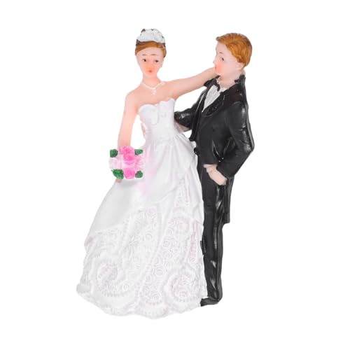Ciieeo Hochwertige Resin Hochzeitsfigur Brautpaar Deko Skulptur für Hochzeitstorte Jubiläumsfeier Brautparty und Verlobungsdekoration von Ciieeo