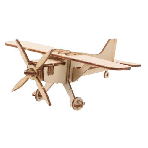 Ciieeo Holz Flugzeug Modell DIY Bastelset für Flugzeugliebhaber Einzigartiges Holzmodell zum Selbstgestalten Pädagogisches Puzzle Kreativität und Problemlösungsfähigkeiten von Ciieeo