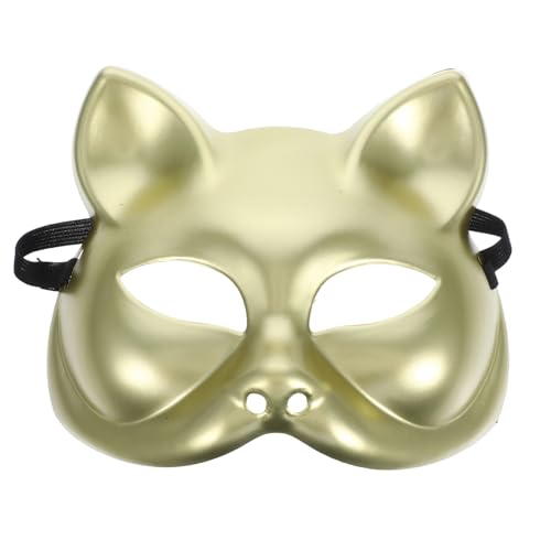 Ciieeo Kunststoffmaske Unvollendete Maske Für Frauen Maskenmaske Cosplay-zubehör Farbe Gold von Ciieeo