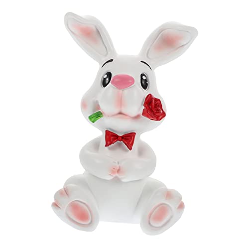 Ciieeo Kreativer Resin Hase Brillenhalter Tischdekoration Lustiger Brillenständer für Zuhause Büro Niedliches Tier Design Praktischer Eyeglasses Retainer als für Familie Freunde von Ciieeo