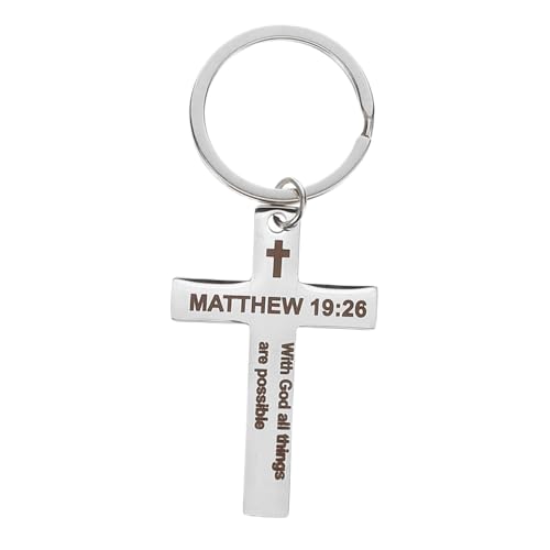 Ciieeo Eleganter Kreuz-schlüsselanhänger – Mit Heiligem Kreuz Aus Edelstahl Perfektes Christliches Für Die Schultasche Ciieeo Eleganter Kreuz-schlüsselanhänger – Mit Heiligem Kreuz Aus Edelstahl Perfektes Christliches Für Die Schultasche von Ciieeo