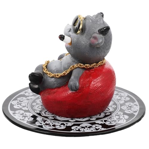 Ciieeo Kuh Ornament aus Kunstharz Niedliche Kuhfigur für Auto Innendekoration Kreatives Design Schreibtisch Schmuck Handgefertigtes Deko Zubehör von Ciieeo
