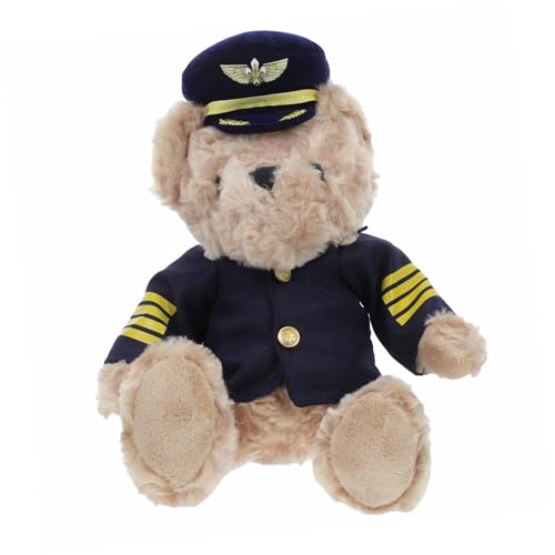 Ciieeo Kuscheliger Pilotenbär aus Plüsch für Kleinkinder Weiches Stofftier für Kreative Rollenspiele für Kinderzimmerdeko Ciieeo Kuscheliger Pilotenbär aus Plüsch für Kleinkinder Weiches Stofftier für Kreative Rollenspiele für Kinderzimmerdeko von Ciieeo