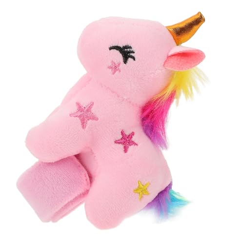Ciieeo Einhorn Plüsch Slap Armband aus PP Baumwolle für Kinder Dekoratives Tierarmband für Partys Halloween Weihnachten Ostern Neujahr und Langlebiges von Ciieeo