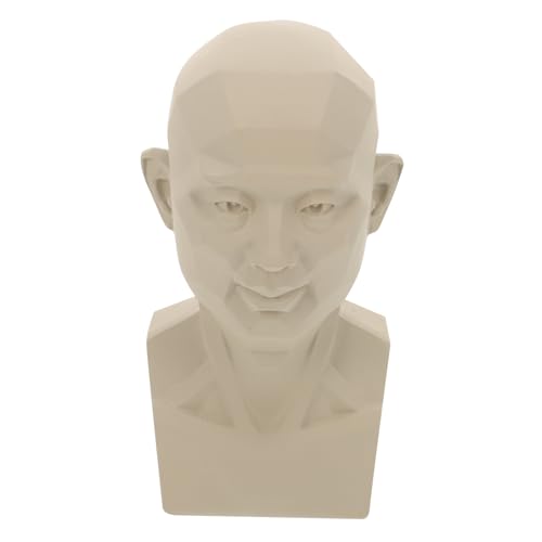 Ciieeo Lehrmodell Büste Mann aus Stabilem Resin Realistische Skulptur für Zeichenpraxis Künstlerisches Übungsmodell Langlebig und Detailgetreu als Desktop Ornament für Kunststudenten von Ciieeo