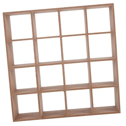 Ciieeo Miniaturmöbel puppenhaus Miniatur selber Bauen Puppenhaus Bücherregal Häuser Zubehör für Babypuppen Puppenhauszubehör Mini-Vitrine Miniatur-Lagerregal MDF von Ciieeo