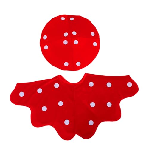 Ciieeo Mushroom Kostümset mit Hut und Umhang für Erwachsene und Perfektes Cosplay Zubehör für Bühnenaufführungen und Feiertagsfeiern Auffälliges Design Vielseitig Einsetzbar von Ciieeo