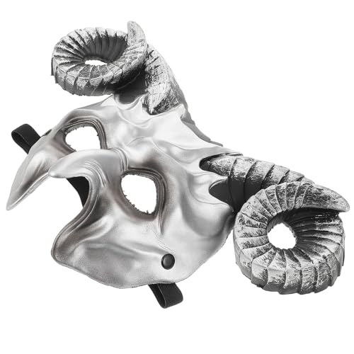 Ciieeo Ochsenhornmaske Maskerade Kostüm Maske Halloween Party Cosplay Dekoratives Gesicht Silber Kunststoff Ciieeo Ochsenhornmaske Maskerade Kostüm Maske Halloween Party Cosplay Dekoratives Gesicht Silber Kunststoff von Ciieeo