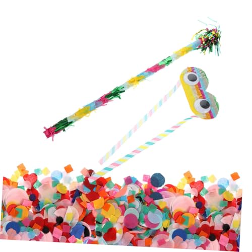 Ciieeo Pinata Spielset mit Augenbinde und Buntes Partyzubehör für Geburtstagsfeiern Leichte Praktische Piñata Requisiten für Erwachsene für Familienfeiern und Themenpartys von Ciieeo