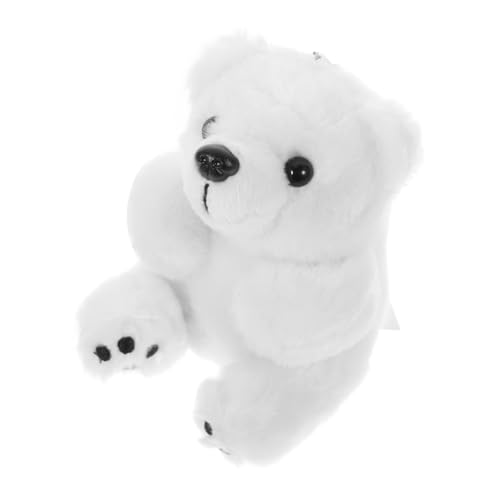 Ciieeo Plüsch Eisbär Schlüsselanhänger aus PP Baumwolle Weicher Mini Kuscheltier Anhänger für Taschen Rucksack DIY Dekoration Niedlicher Bär Schlüsselanhang als für Freunde von Ciieeo