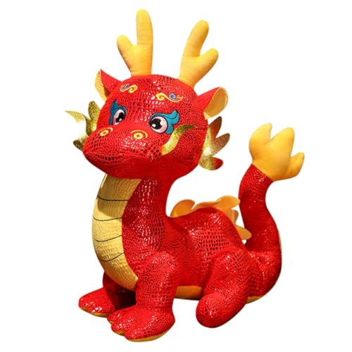 Ciieeo Plüsch Kuscheltier Glücksbringer für Jahr Rotes Goldenes Design für Freunde Niedliches Drachenmaskottchen für Festliche Dekoration Ciieeo Plüsch Kuscheltier Glücksbringer für Jahr Rotes Goldenes Design für Freunde Niedliches Drachenmaskottchen für Festliche Dekoration von Ciieeo