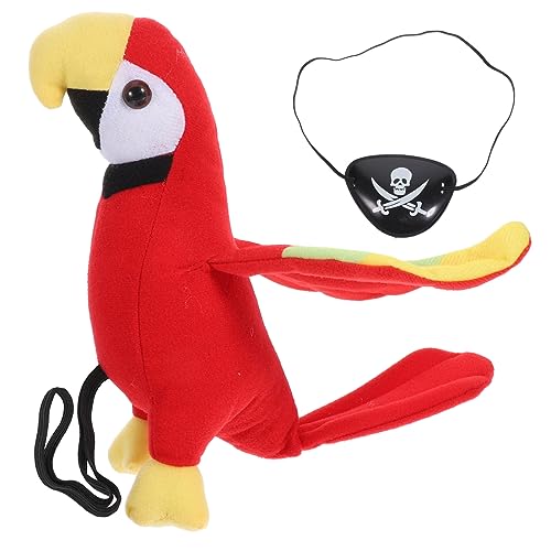 Ciieeo Plüsch Piratenpapagei Schulterspielzeug mit Augenmaske Weicher Kuschelvogel für Halloween Kostümparty Wiederverwendbares Piraten Cosplay Zubehör Teiliges für Piraten Mottopartys Ciieeo Plüsch Piratenpapagei Schulterspielzeug mit Augenmaske Weicher Kuschelvogel für Halloween Kostümparty Wiederverwendbares Piraten Cosplay Zubehör Teiliges für Piraten Mottopartys von Ciieeo