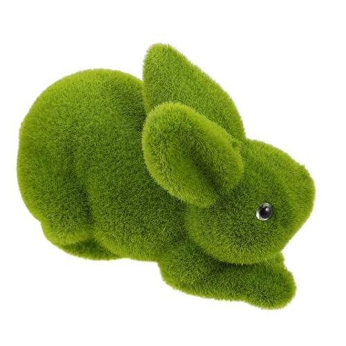 Ciieeo Realistische Moos Osterhase Figur Outdoor Garten Statue Solar Garten Ornamente von Ciieeo