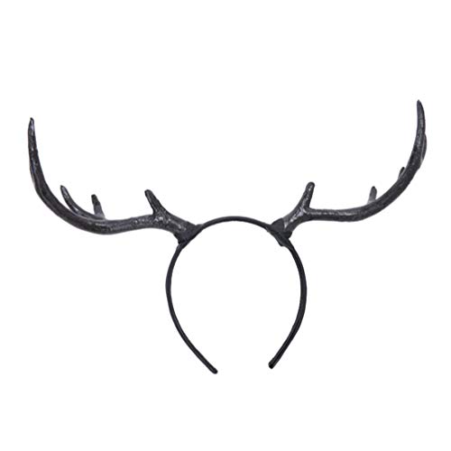 Ciieeo Rentiergeweih Haarband, schwarzes Flockkostümzubehör für Halloween, Weihnachten, Festivals, Maskeraden, Cosplay, Bühnenauftritte Ciieeo Rentiergeweih Haarband, schwarzes Flockkostümzubehör für Halloween, Weihnachten, Festivals, Maskeraden, Cosplay, Bühnenauftritte von Ciieeo
