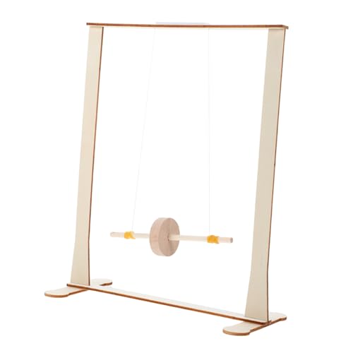 Ciieeo Roller -Swing -Instrument Lernspielzeug aus Holz Schwerkraftspielzeug Kindererziehungsmodell Cradle Schreibtischspielzeug Maxwell Radmodell hölzern Beige von Ciieeo