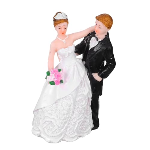 Ciieeo Romantische Resin Braut und Bräutigam Figurine Hochzeitstorten Dekoration Langlebige Statue für Hochzeitsfeier Jubiläum Brautparty Tischdeko von Ciieeo