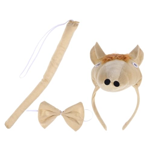 Ciieeo Satz Dreidimensionales dreiteiliger Set Osterhaarzubehör Kostümzubehör für Ostern Frackkostüm für Tierkostüme für Baumwolle Light Brown von Ciieeo