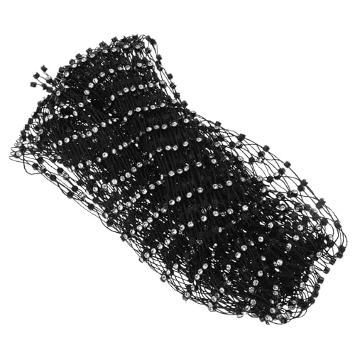 Ciieeo Schwarze Mesh Maske für Damen Elastischer Strass Turban Schimmerndes Fischernetz Stirnband Party Gesichtsmaske und Körper Schmuck Accessoire für Karneval und Halloween Ciieeo Schwarze Mesh Maske für Damen Elastischer Strass Turban Schimmerndes Fischernetz Stirnband Party Gesichtsmaske und Körper Schmuck Accessoire für Karneval und Halloween von Ciieeo