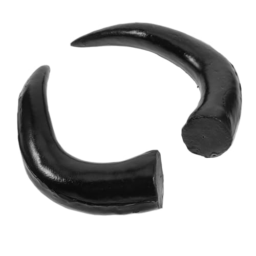Ciieeo Schwarzes Horn Haarclip aus Langlebigem Kunststoff Mittelgroßes Realistisches Ochsenhorn für Damen Haarschmuck Vielseitig für Alltag Kostümpartys und Halloween Festivals Geeignet von Ciieeo