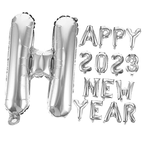 Ciieeo Silber Happy Year Aluminium Folienballons Party Dekoration für Zuhause Restaurant Festliche Neujahrsfeier Fotohintergrund Ciieeo Silber Happy Year Aluminium Folienballons Party Dekoration für Zuhause Restaurant Festliche Neujahrsfeier Fotohintergrund von Ciieeo