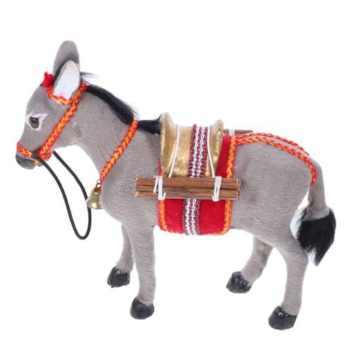 Ciieeo Simulierte Spielzeuge Topper Figurine Vorschule Bauernhof Kuchen Party Favors Kunststoff Kleine Simulation Figur Esel Tier Realistische Modell Miniatur Zufällige Farbe von Ciieeo