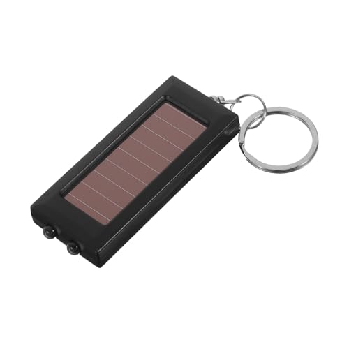 Ciieeo Solar-taschenlampe Camping-schlüsselanhänger Picknick Kleiner Taschenlampen Schlüsselanhänger-blitzlicht Kleine Schlüsselanhänger-taschenlampe Winziges Led-licht Abs Black von Ciieeo