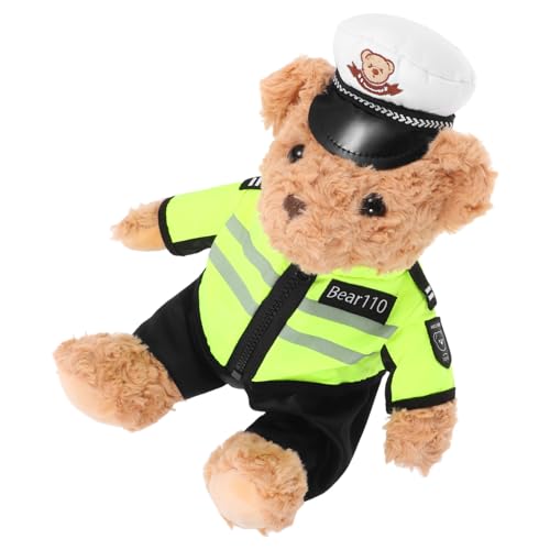 Ciieeo Verkehrspolizei-Bärenpuppe Stofftiere Plüschspielzeug für Mädchen Bärendekor Kinderspielzeug Bär Plüsch Stofftierbär Kuscheltiere für Mädchen Plüschspielzeug PP Baumwolle Ciieeo Verkehrspolizei-Bärenpuppe Stofftiere Plüschspielzeug für Mädchen Bärendekor Kinderspielzeug Bär Plüsch Stofftierbär Kuscheltiere für Mädchen Plüschspielzeug PP Baumwolle von Ciieeo