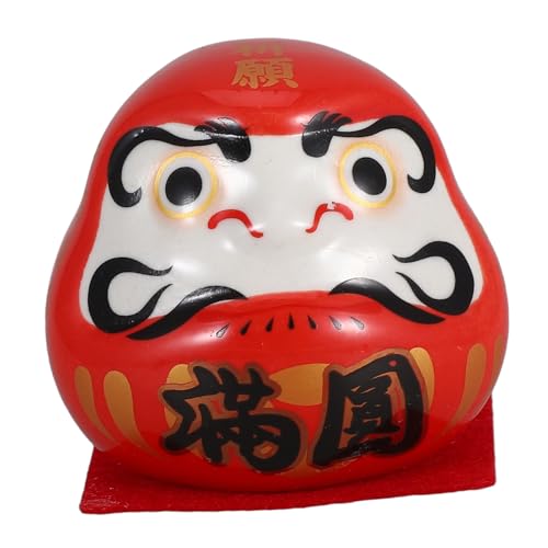 Ciieeo Wackelnde Figur Bürodekoration Figur Glücksstatue Japanischer Japan Puppe Skulptur Auto Armaturenbrett Dekoration Keramik Rot Ciieeo Wackelnde Figur Bürodekoration Figur Glücksstatue Japanischer Japan Puppe Skulptur Auto Armaturenbrett Dekoration Keramik Rot von Ciieeo