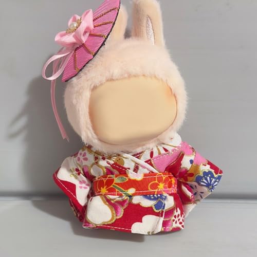 17 cm Puppenkleidung, bunte Kimono-Outfit-Sets, niedliche Anzug-Kleidung, Outfits für (keine Puppe), Mädchen, Jungen, Puppe, 17 cm Zubehör von Cikiki