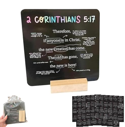 52 Scripture Cards with Stand,Weekly Bible Verse Mapping Cards,Christian Bible Memory Card Crafts Set Teach Sunday School Gifts,Encouragement for Women,Kids,and Church Use 52 Scripture Cards with Stand,Weekly Bible Verse Mapping Cards,Christian Bible Memory Card Crafts Set Teach Sunday School Gifts,Encouragement for Women,Kids,and Church Use von Cikiki