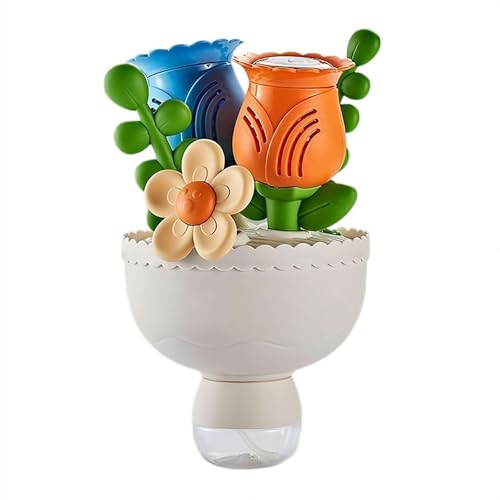 Blumenblasenmaschine, Handstrauß-Seifenblasenmaschine, Handheld-Rosenblasen-Maker mit bunten Lichtern und wiederaufladbar, Geschenke für den Außenbereich, Sommer, Hochzeit, Geburtstagsparty von Cikiki