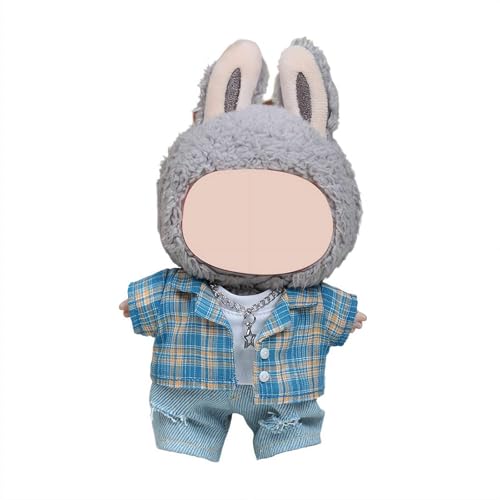 Kleidung für 17 cm große Puppe (nur Kleidung) – handgefertigte Jungen-Kleidungssets, niedlicher Anzug, Kleidung Outfits für Puppen, 17 cm Zubehör von Cikiki