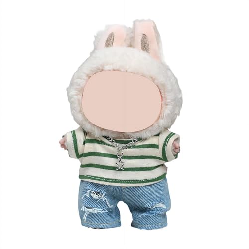 Kleidung für 17 cm große Puppe (nur Kleidung) – handgefertigte Jungen-Kleidungssets, niedlicher Anzug, Kleidung Outfits für Puppen, 17 cm Zubehör von Cikiki