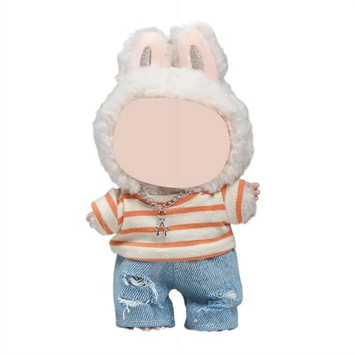 Kleidung für 17 cm große Puppe (nur Kleidung) – handgefertigte Jungen-Kleidungssets, niedlicher Anzug, Kleidung Outfits für Puppen, 17 cm Zubehör von Cikiki