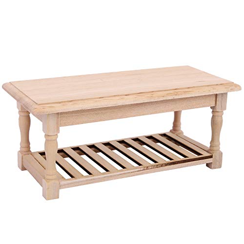 Cikonielf 1/12 Puppenhaus Miniatur Esstisch Mini Holz Dessert Tisch Puppen Hausmöbel Puppe Miniatur Simulation Möbel Spielzeug Geschenk für Kinder von Cikonielf