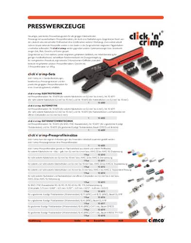 Cimco 106201 Crimpzange Geschirmte Modularstecker 8-polig RJ45 Cat5e von Cimco