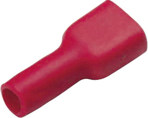 Cimco 180240 Flachsteckhülse Steckbreite: 6.3mm Steckdicke: 0.8mm 180° Vollisoliert Rot von Cimco