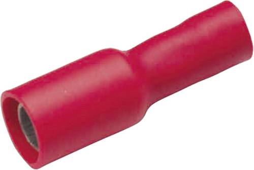 Cimco 180310 Rundsteckhülse 0.50mm² 1mm² Stift-Ø: 4mm Vollisoliert Rot von Cimco