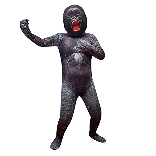 Cimefi King Kong Kostüm für Kinder Jungen Monster Ganzkörper Overall mit Kopfbedeckung von Cimefi