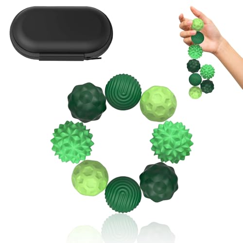 8Stück Magnetische Fidget Toys,Magnetkugeln Stressball Silikon Anti-Stress Spielzeug,Magnetische Sensorik Bälle Sensorik Spielzeug,Anti-Stress Fidget Toys für Angst Erwachsene und Kinder(Grün) von Cimown