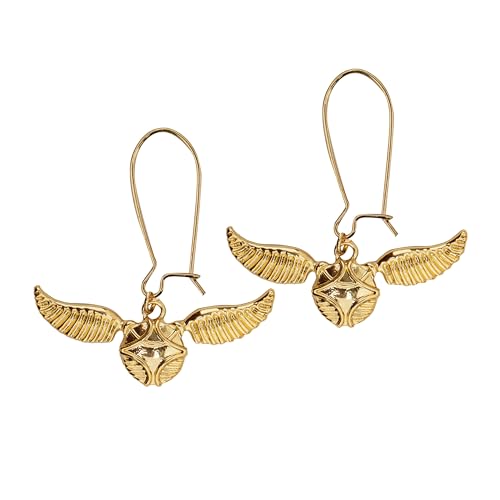 Cinereplicas Harry Potter - Goldener Schnatz Ohrringe - 1 * 0,8cm - Offizielle Lizenz von Cinereplicas