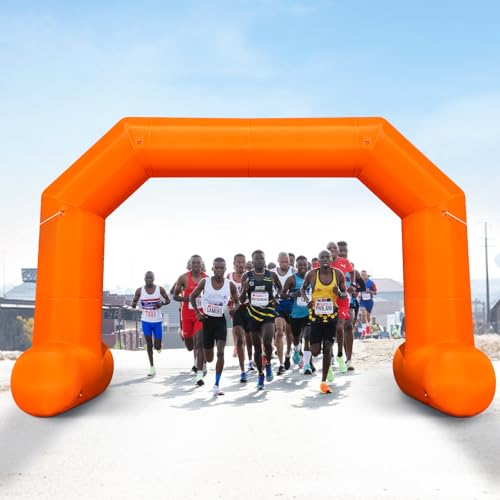 Cinnliy Aufblasbarer Torbogen, 7,8 m, Orange, aufblasbarer Start- und Zielbogen für den Außenbereich, Sport, aufblasbar, für Rennen, Outdoor-Sport, Party, Werbung, Gewerbe (ohne Luftgebläse) von Cinnliy