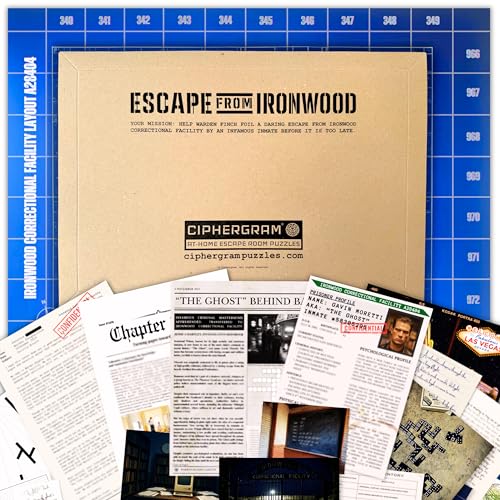 Ciphergram: Escape From Ironwood - At-Home Escape Room Game - Physisches & Digitales Abenteuer für Paare, Freunde, Familie & Spieleabende - Hinweise finden, Beweise sammeln, die Chiffre lösen Ciphergram: Escape From Ironwood - At-Home Escape Room Game - Physisches & Digitales Abenteuer für Paare, Freunde, Familie & Spieleabende - Hinweise finden, Beweise sammeln, die Chiffre lösen von Ciphergram