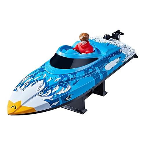Cirmine 25 km/h RC-Schnellboot mit LED-Licht, Doppelgeschwindigkeit, automatischer Demo, Flip Recovery, 2,4 GHz Cirmine 25 km/h RC-Schnellboot mit LED-Licht, Doppelgeschwindigkeit, automatischer Demo, Flip Recovery, 2,4 GHz von Cirmine